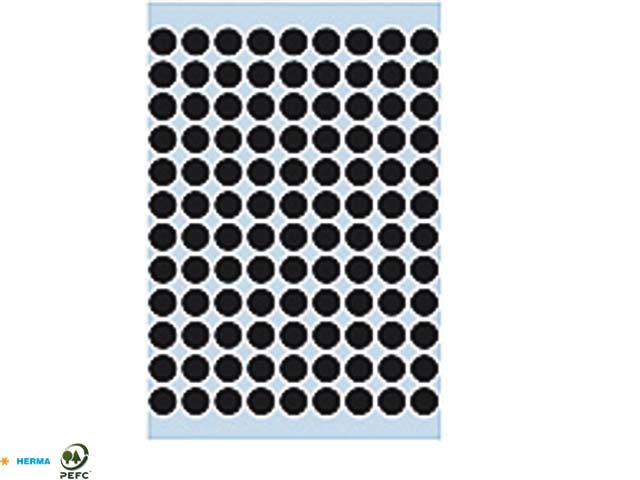 Etiket Herma 1849 rond 8mm zwart 540stuks - Klik op de afbeelding om het venster te sluiten